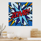 ZOMG Fun Retro Comic Pop Art Poster (Küche)