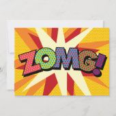 ZOMG Ihre Nachricht sprechen Buble Spaß Retro Ankündigung (Vorderseite)
