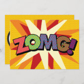 ZOMG Ihre Nachricht sprechen Buble Spaß Retro Ankündigung (Vorne/Hinten)