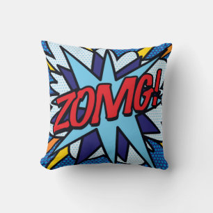 ZOMG KA-POW Fun Retro Comic Pop Art Kissen