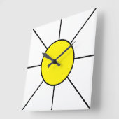 Zon quadratische wanduhr (Winkel)