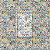 Zone-Out-Typografie Perle Stoff (Kachel)