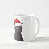 Zoned Out Cat Christmas Kaffeetasse (VorderseiteRechts)