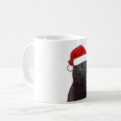 Zoned Out Cat Christmas Kaffeetasse (Vorderseite Links)