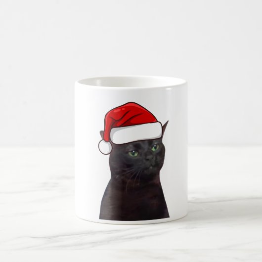 Zoned Out Cat Christmas Kaffeetasse (Mittel)