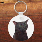 Zoned Out Cat Meme Doppelseitiger Schlüsselanhänge Schlüsselanhänger (Vorderseite)