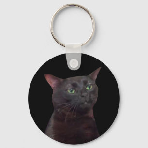 Zoned Out Cat Meme Doppelseitiger Schlüsselanhänge Schlüsselanhänger