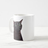 Zoned Out Cat Meme Tasse doppelseitig (Vorderseite Links)