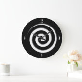 Zonen-heraus Schwarzes gewundene Hypno vier Große Wanduhr (Zuhause)