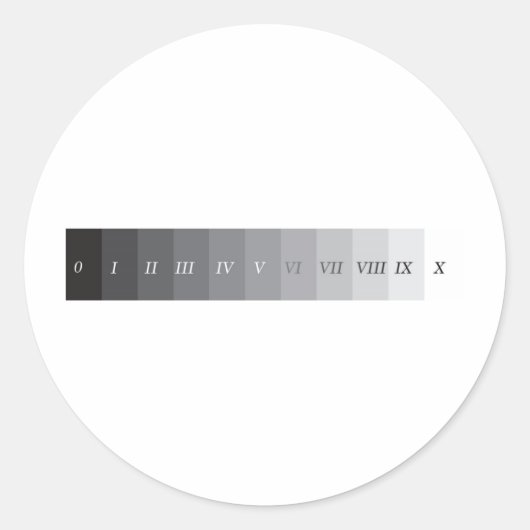 Zonensystem Runder Aufkleber (Vorderseite)