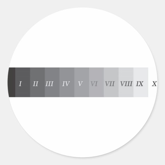 Zonensystem Runder Aufkleber (Vorderseite)