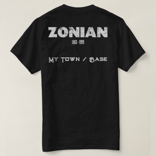 Zonisch 1903-1999 T - Shirt (Design Rückseite)