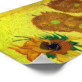 Zonnebloemen (Van Gogh) Poster (Ecke)