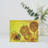 Zonnebloemen (Van Gogh) Postkarte (Stehend Vorderseite)