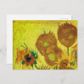 Zonnebloemen (Van Gogh) Postkarte (Vorne/Hinten)