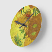 Zonnebloemen (Van Gogh) Runde Wanduhr (Winkel)
