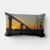 Zonsondergang met windmolen, Rustgevend relaxt. Lendenkissen (Rückseite)