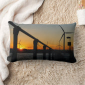 Zonsondergang met windmolen, Rustgevend relaxt. Lendenkissen (Decke)