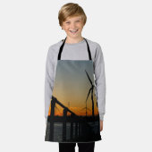 Zonsondergang met windmolen, Rustgevend relaxt. Schürze (Getragen)