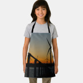 Zonsondergang met windmolen, Rustgevend relaxt. Schürze (Insitu)