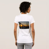 Zonsondergang met windmolen, Rustgevend relaxt. T-Shirt (Schwarz voll)