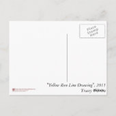 Zonta Postcard Gelbe Rosenlinie Zeichnend Postkarte (Rückseite)