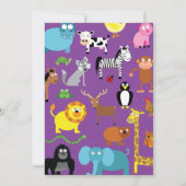 Zoo 2. Geburtstag Party Einladungen für 2 Jahre (Rückseite)