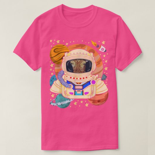 Zoo Animal Africa Giraffe Space Scientists Rockets T-Shirt (Design vorne)