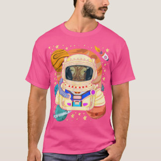 Zoo Animal Africa Giraffe Space Scientists Rockets T-Shirt