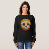 Zoo Animal Africa Safari Retro Meerkat Sweatshirt (Vorne ganz)