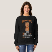 Zoo animal alpaca saying alpacas sweatshirt (Vorne ganz)