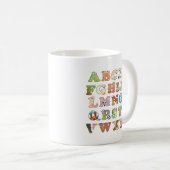 Zoo Animal Alphabet Letters ABCs Lernen Kaffeetasse (VorderseiteRechts)