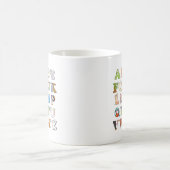 Zoo Animal Alphabet Letters ABCs Lernen Kaffeetasse (Mittel)