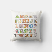 Zoo Animal Alphabet Letters ABCs Lernen Kissen (Vorderseite)