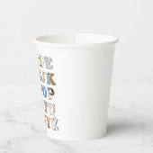 Zoo Animal Alphabet Letters ABCs Lernen Pappbecher (Links)