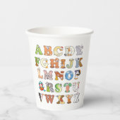 Zoo Animal Alphabet Letters ABCs Lernen Pappbecher (Vorderseite)