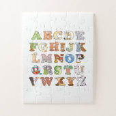 Zoo Animal Alphabet Letters ABCs Lernen Puzzle (Vertikal)