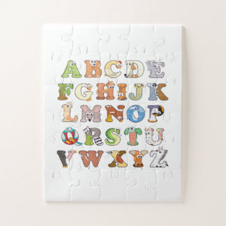 Zoo Animal Alphabet Letters ABCs Lernen Puzzle