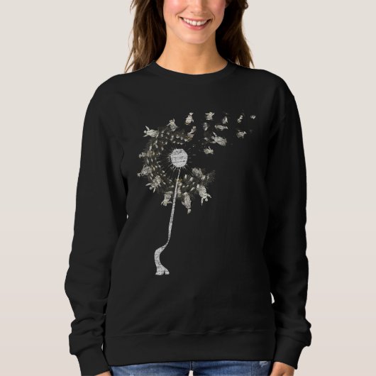 Zoo Animal Antarctica Bird Cute Penguin  Dandelion Sweatshirt (Vorderseite)