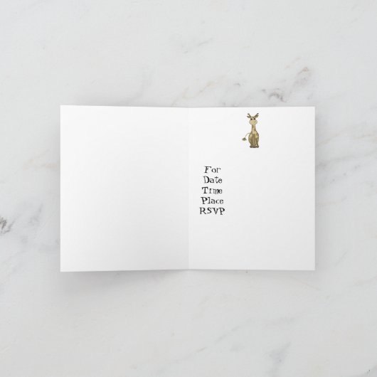 Zoo Animal Baby Dusche Einladung (Innenseite)