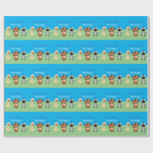 Zoo Animal Birthday Personalisiert Geschenkpapier (Flach)