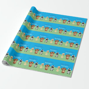 Zoo Animal Birthday Personalisiert Geschenkpapier