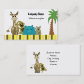 Zoo Animal Business Card Visitenkarte (Vorne/Hinten)