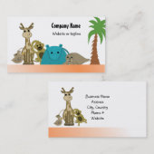 Zoo Animal Business Card Visitenkarte (Vorne/Hinten)