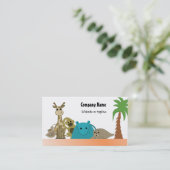 Zoo Animal Business Card Visitenkarte (Stehend Vorderseite)