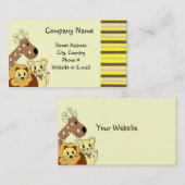 Zoo Animal Business Card Visitenkarte (Vorne/Hinten)