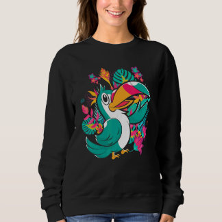 Zoo Animal Exotic Bird Tropical Blätter Wildlife t Sweatshirt