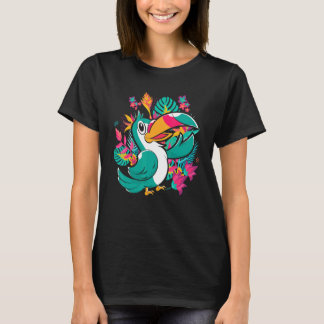 Zoo Animal Exotic Bird Tropical Blätter Wildlife t T-Shirt