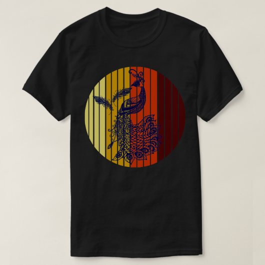 Zoo Animal Ornamental Bird Gift Peacock T-Shirt (Design vorne)