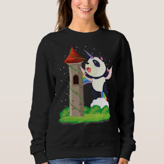 Zoo Animal Rainbow Pandacorn Magical Fairytale Uni Sweatshirt